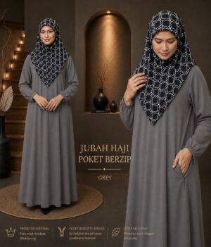 Katalog Jubah Raudah (Jubah Poket berzip disisi kanan)